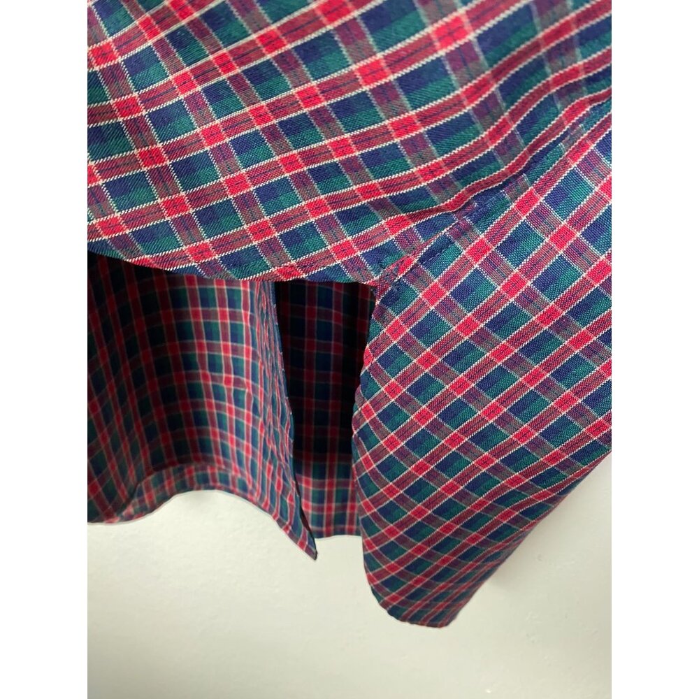 Pendleton 100% Pure Virgil Wool Mens Red Green Plaid Button Up Shirt Size Medium - Picture 9 of 13
